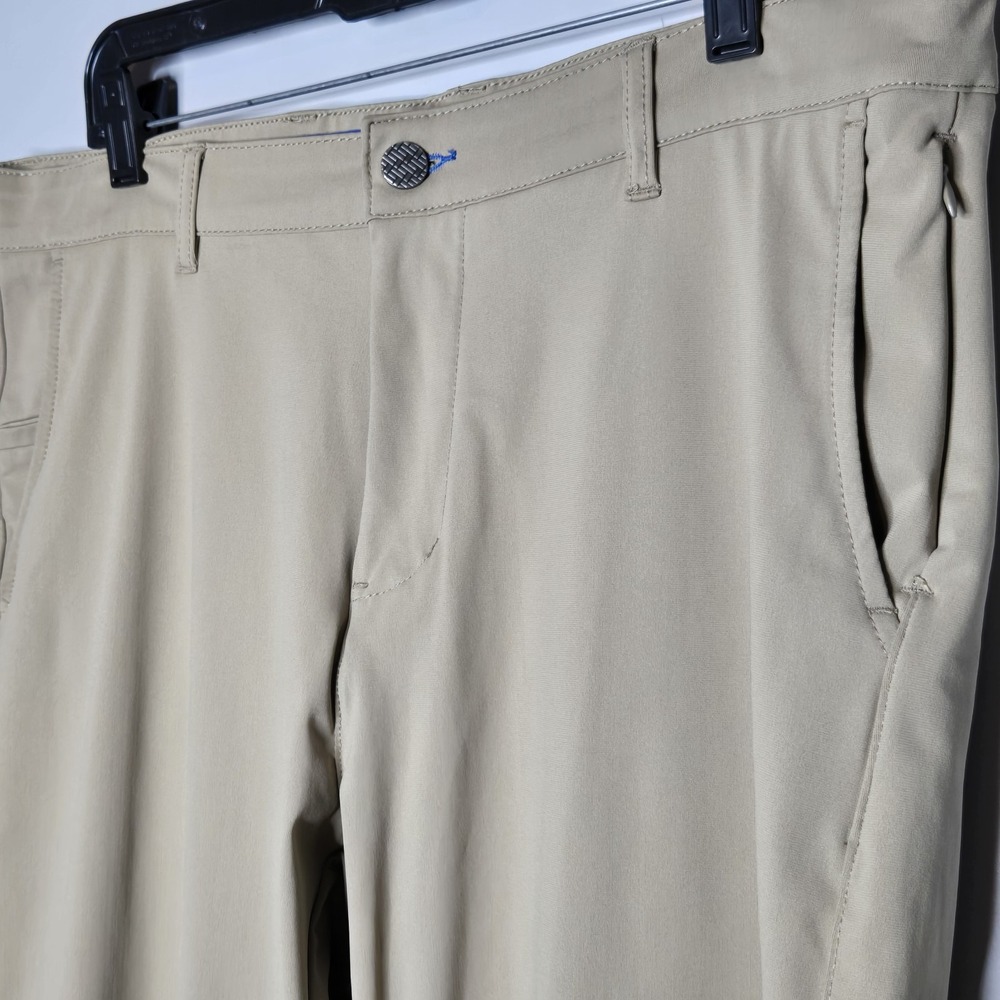Twillory Pants Mens 36x32 Tan Technical Fabric Tailored Fit Performance Golf EUC